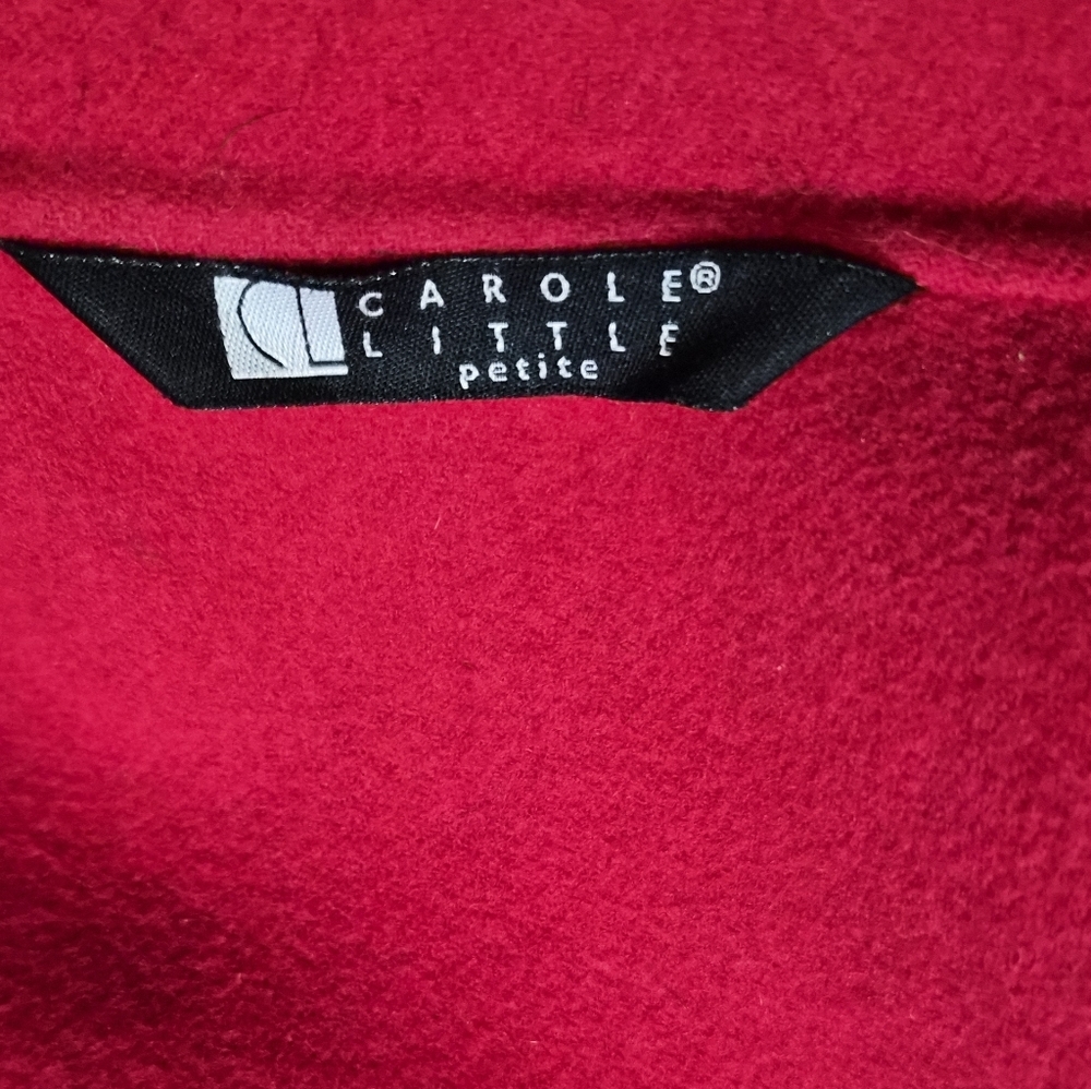 Carole Little Petite 100% Pure Wool Minimalist Jacket - Magenta - Picture 3 of 10